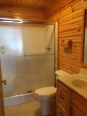 "Her's" bathroom on 2nd floor of Torch Lake Lodge.